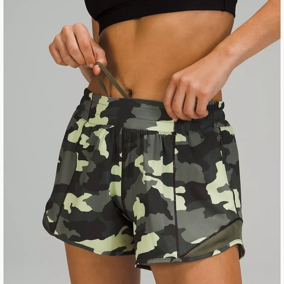 lululemon athletica Pants - LULULEMON HOTTY HOT SHORT 4”-CRISPIN GREEN CAMO, 8